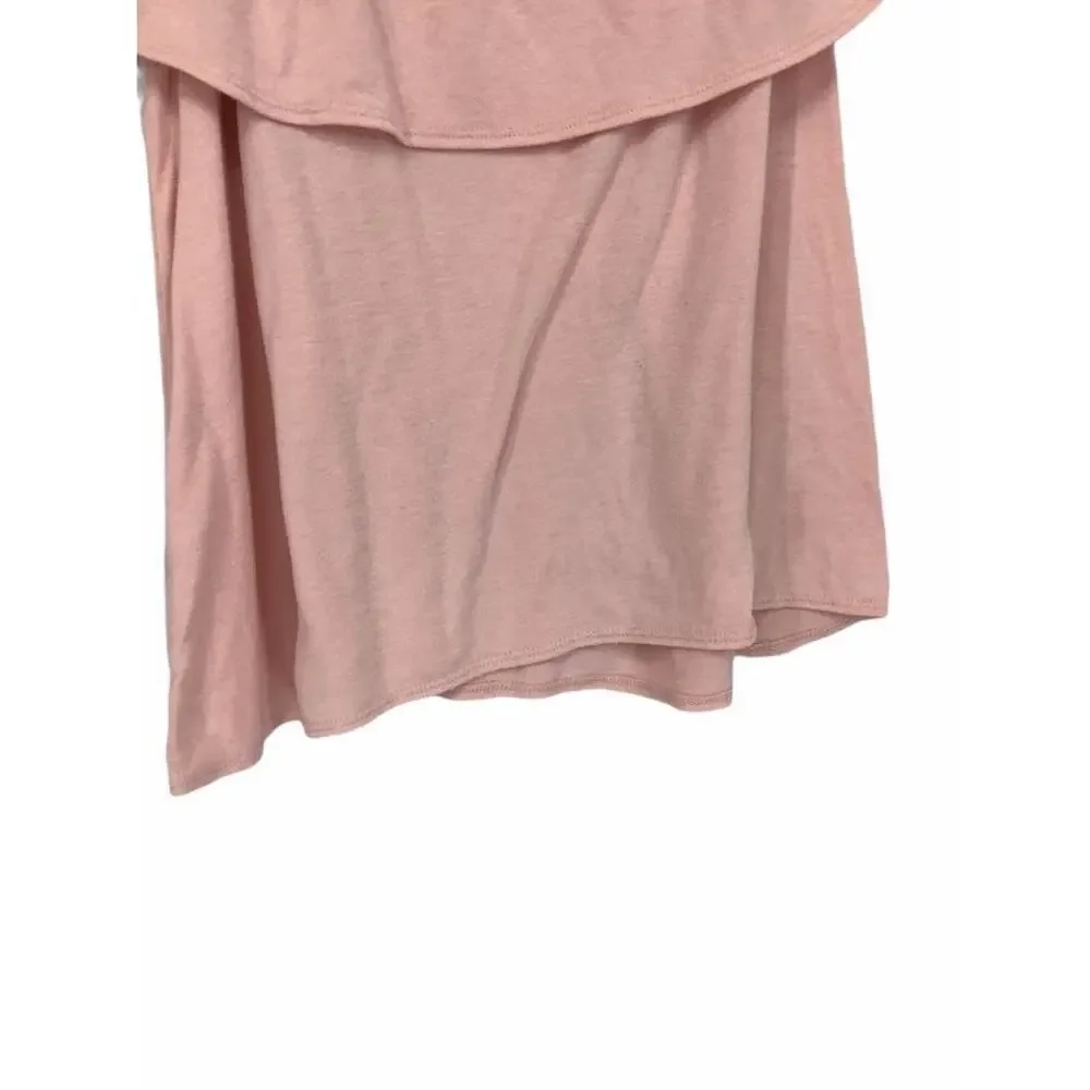Old Navy Pink Ruffled Tiered Blouse Large 10/12
